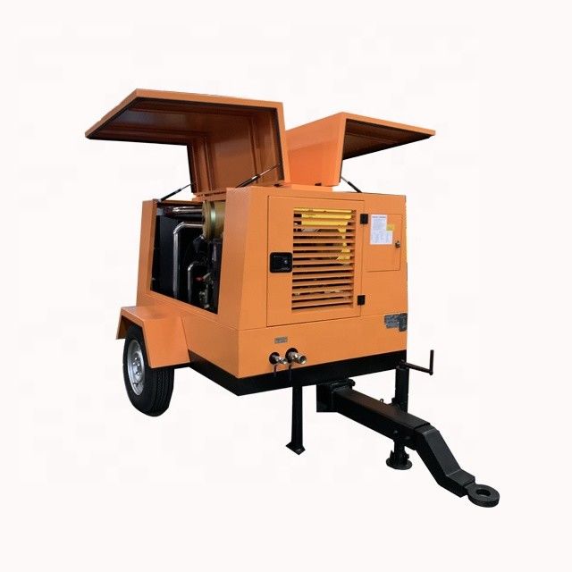 เครื่องปรับอากาศแบบพกพาที่ขับเคลื่อนด้วยไดเซล 55KW เครื่องยนต์ 8bar ความดันทํางานสําหรับการเจาะ