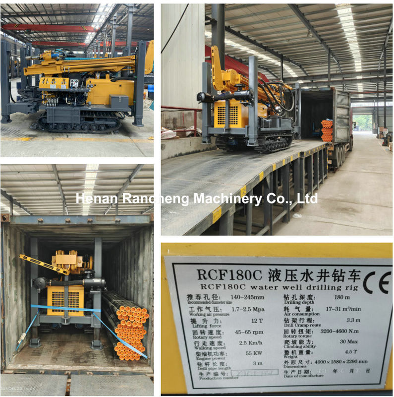 180m Deep Rock RCF180C Crawler ขนย้ายหลากหลายฟังก์ชัน
