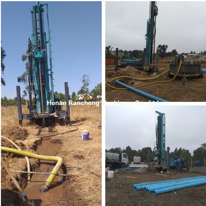 เครื่องเจาะหลุมขุด 280m Crawler พร้อมเครื่องบดอากาศ เครื่องเจาะบ่อน้ํา