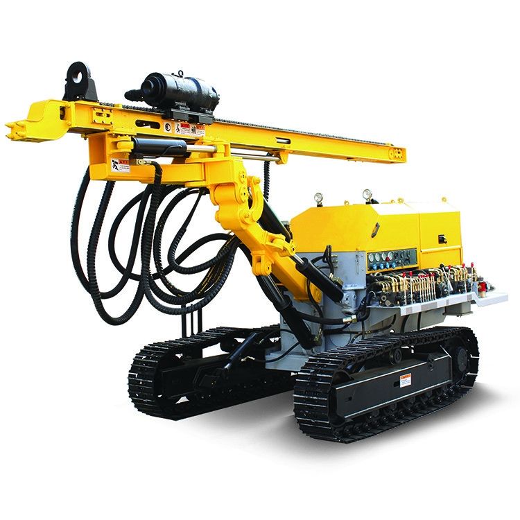 60-80m ความลึก Crawler ไฮดรอลิก DTH การเจาะ Rig 90-165mm กว้างทั้ง Rotary และ Hammer การเจาะ