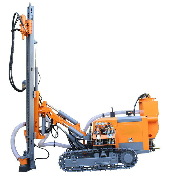 ไฮดรอลิกครอลเลอร์ DTH ดาวน์หลุมเจาะ Rig 68HP เครื่องยนต์ดีเซล ความลึกเจาะ 20m