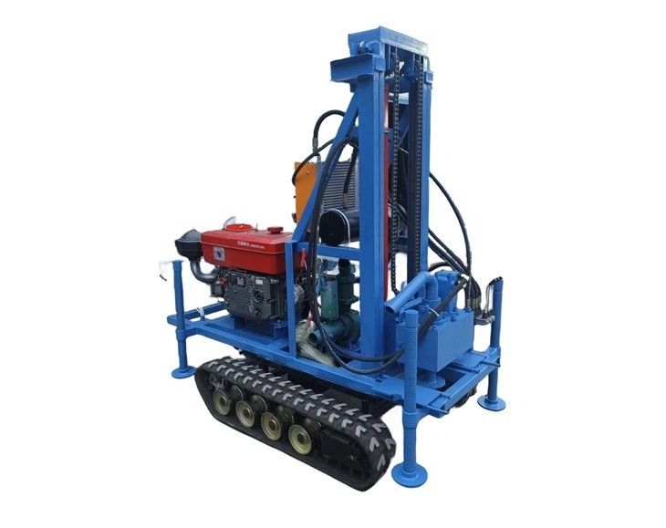 เครื่องเจาะบ่อน้ําแบบ crawler เครื่องเจาะบ่อน้ําแบบพกพา 150m ความลึก 1500mm ความยาวเจาะ