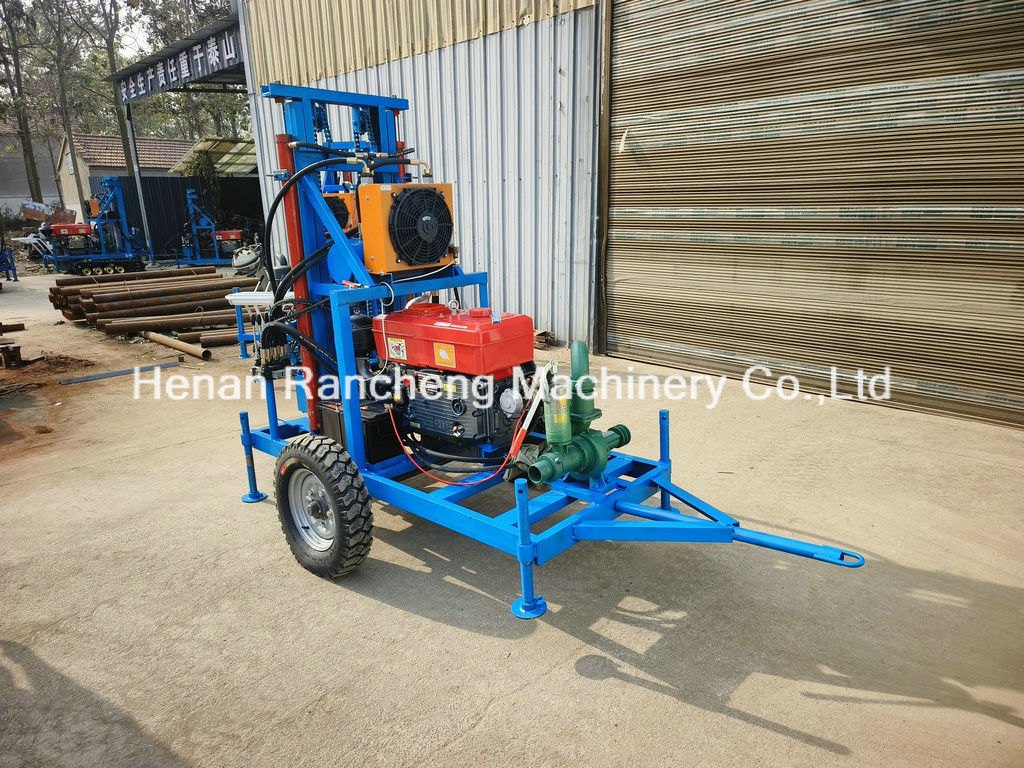 เครื่องเจาะบ่อน้ําแบบพกพาที่มีประสิทธิภาพสูง ความลึก 150m & กว้างหลุมเจาะ 450mm