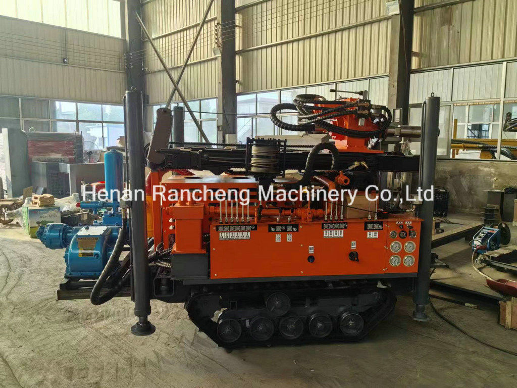 เครื่องเจาะบ่อน้ําขนาด 180 เมตร มินิครอลเลอร์ พร้อมเครื่องยูชาย 77.3KW สําหรับเจาะหลุม