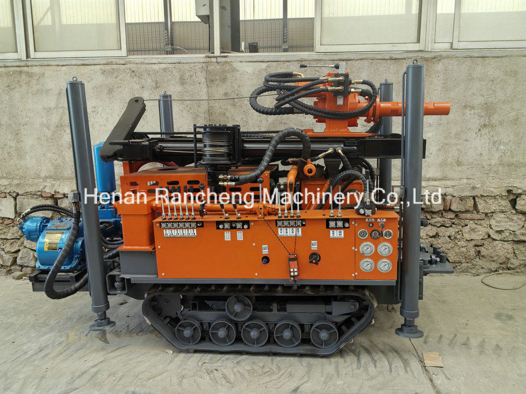 เครื่องเจาะบ่อน้ําขนาด 180 เมตร มินิครอลเลอร์ พร้อมเครื่องยูชาย 77.3KW สําหรับเจาะหลุม