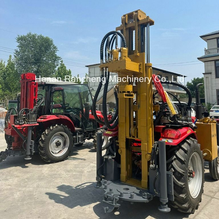 200/260m 254mm แทรคเตอร์ติด 4 ล้อ เครื่องเจาะบ่อน้ําขนาดใหญ่