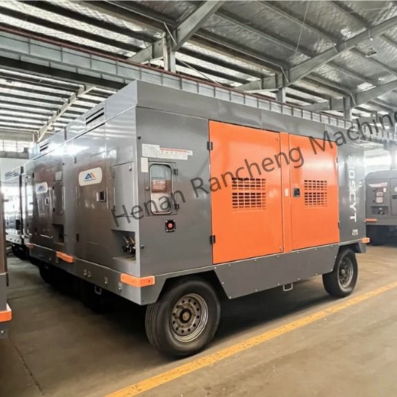 310SCYT 1178 Cfm เครื่องปรับอากาศสกรูพกพา 4 ล้อ สําหรับบ่อน้ํา