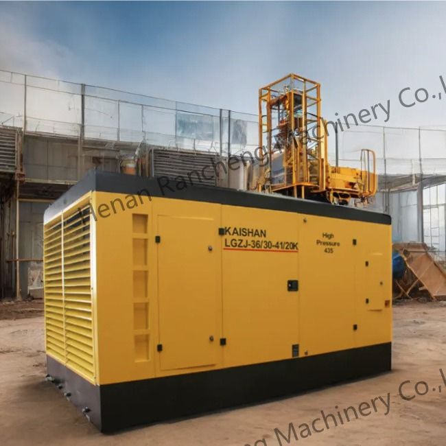 เครื่องปรับอากาศสกรูเคลื่อนที่ 30bar พร้อมเครื่อง Cu-mmins 550HP สําหรับบ่อน้ําลึก