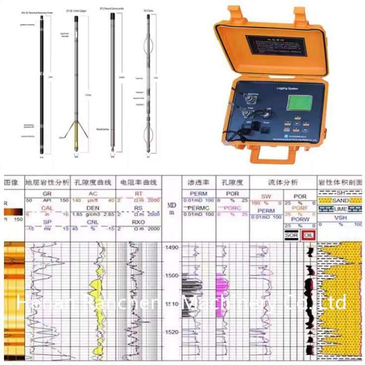 อุปกรณ์การบันทึกลําโพง RCQ-2D ระบบบันทึกดิจิตอลด้วย JDX-2Dr Natural Gamma Electrical Resistivity Probe