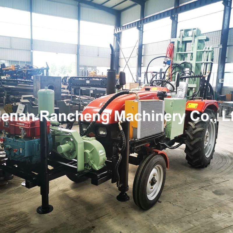 เครื่องเจาะบ่อน้ําน้ําลึกที่ติดกับแทรกเตอร์ 200 เมตร เครื่องเจาะบ่อน้ําน้ําลึก 45HP เครื่องยนต์ดีเซล เครื่องเจาะบ่อน้ําไฮดรอลิก