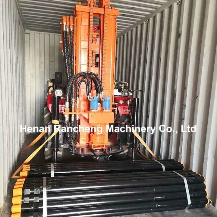 เครื่องเจาะบ่อน้ําน้ําลึกที่ติดกับแทรกเตอร์ 200 เมตร เครื่องเจาะบ่อน้ําน้ําลึก 45HP เครื่องยนต์ดีเซล เครื่องเจาะบ่อน้ําไฮดรอลิก