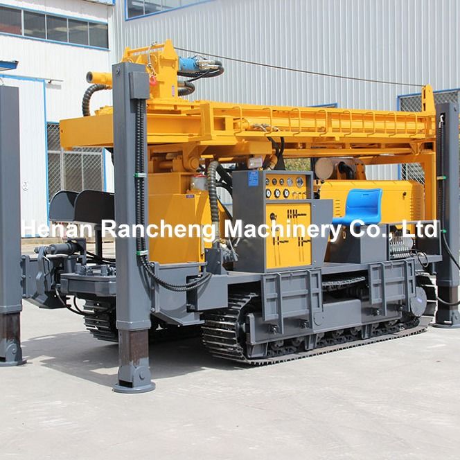 ความลึกในการเจาะ 350m ยาง Caterpillar Track ช่องเจาะบ่อน้ํา ช่องเจาะยาง Pneumatic