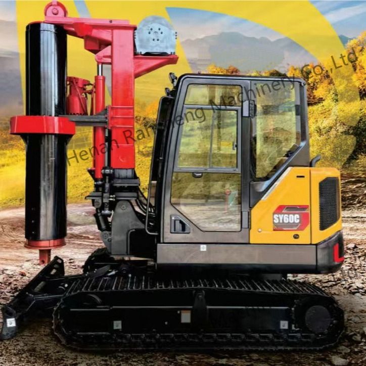 RCQ-10C เครื่องเจาะถังขนาดเล็กแบบไฮดรอลิก ความลึก 10m ด้วยเครื่องยนต์ Kubota ขนาด 36KW Sany SY60C