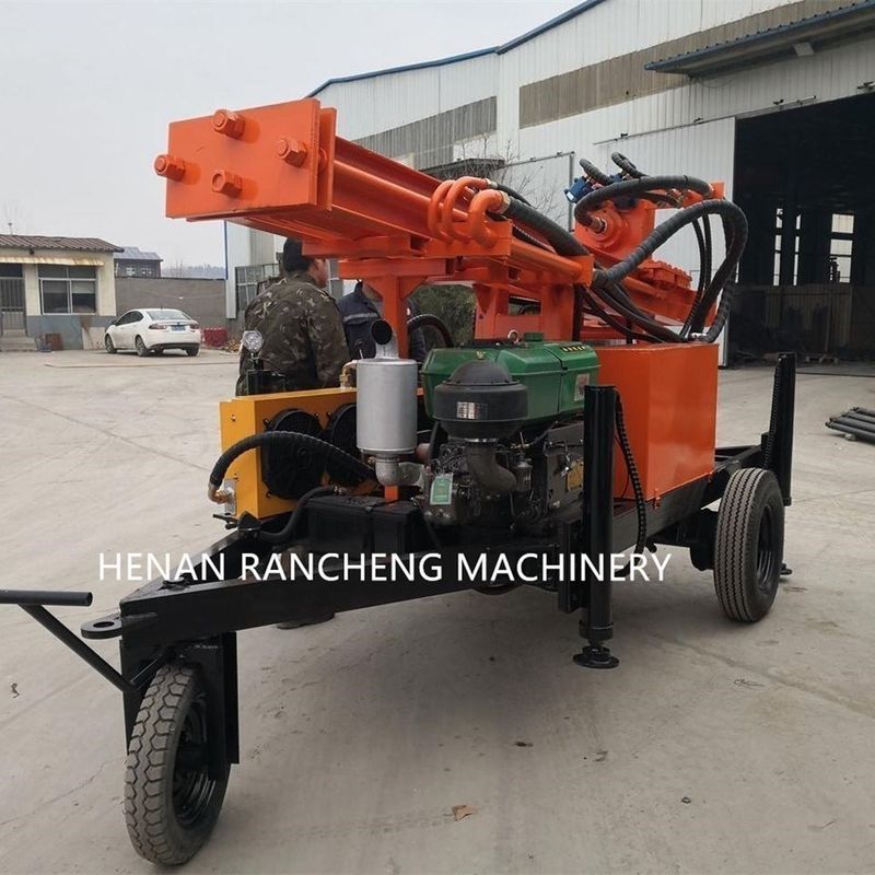 เครื่องเจาะหลุมน้ําเคลื่อนที่ 150 เมตร ขับโดยเครื่องยนต์ดีเซล 32 HP