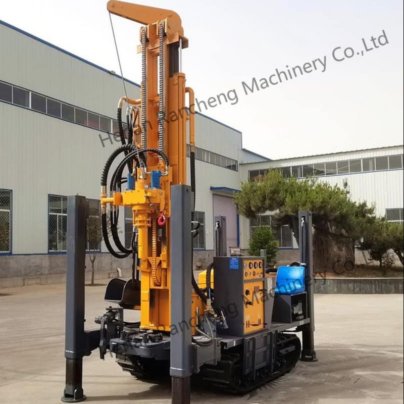 ความลึกการเจาะ 350m 91KW Yuchai Engine เครื่องเจาะบ่อน้ํา 22T แรงยก