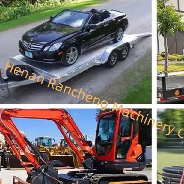 5t 5m*2.2m เครื่องบรรทุกเพลตฟอร์ม รถยนต์ครึ่งรถยนต์ แอ็กซ์