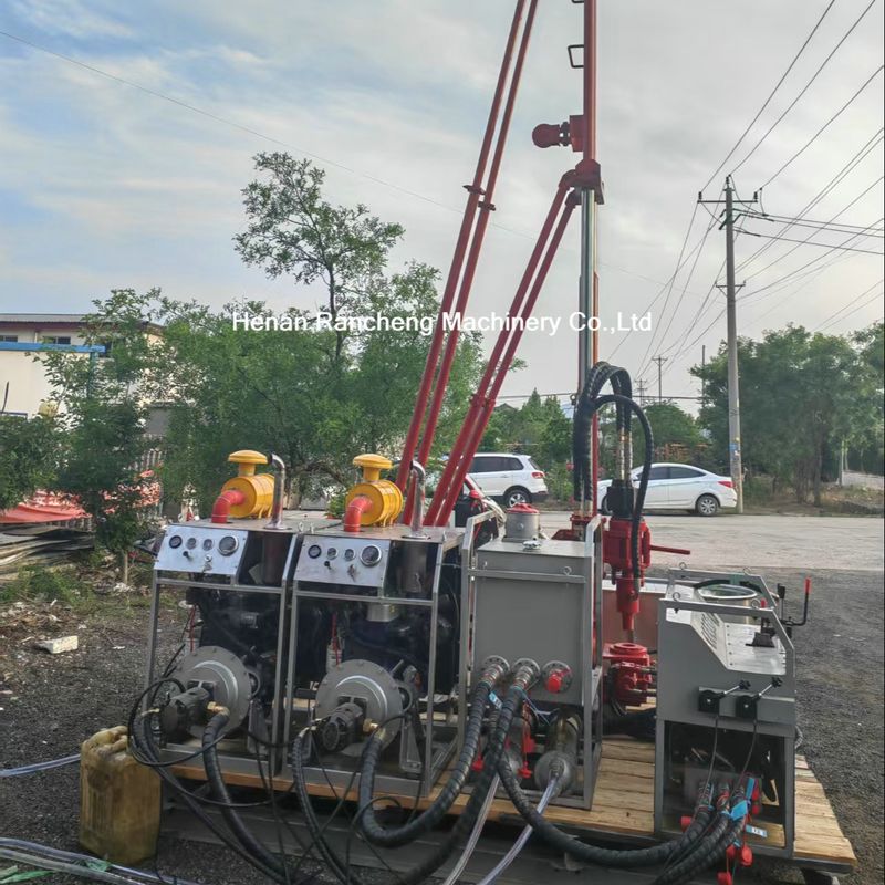 100-240RPM วินช์ ความเร็วหมุนย้อน เครื่องเจาะแกนเล็ก 96L / นาที ระบบไฮดรอลิก ความเร็วหมุนย้อน