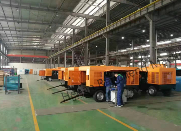 KSCY-400/14.5K 400cfm ไดเซล เครื่องปรับอากาศสกรูพกพา ด้วยเครื่องยนต์ Cummins