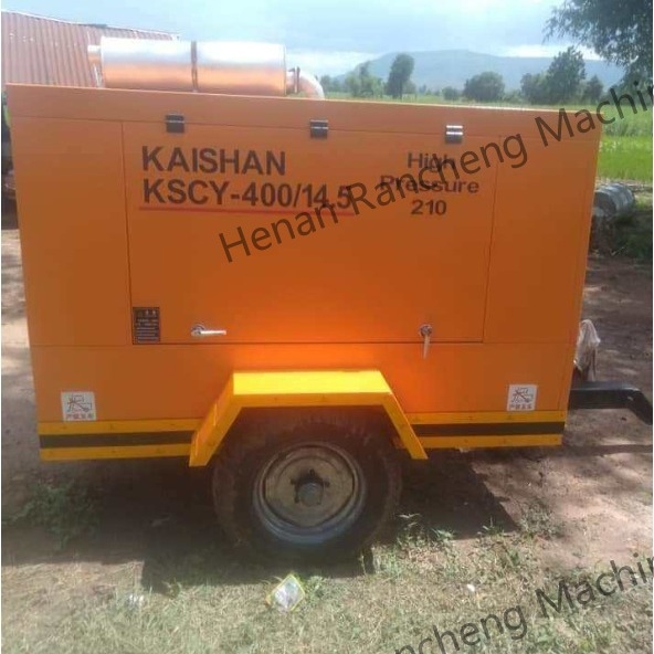 KSCY-400/14.5K 400cfm ไดเซล เครื่องปรับอากาศสกรูพกพา ด้วยเครื่องยนต์ Cummins
