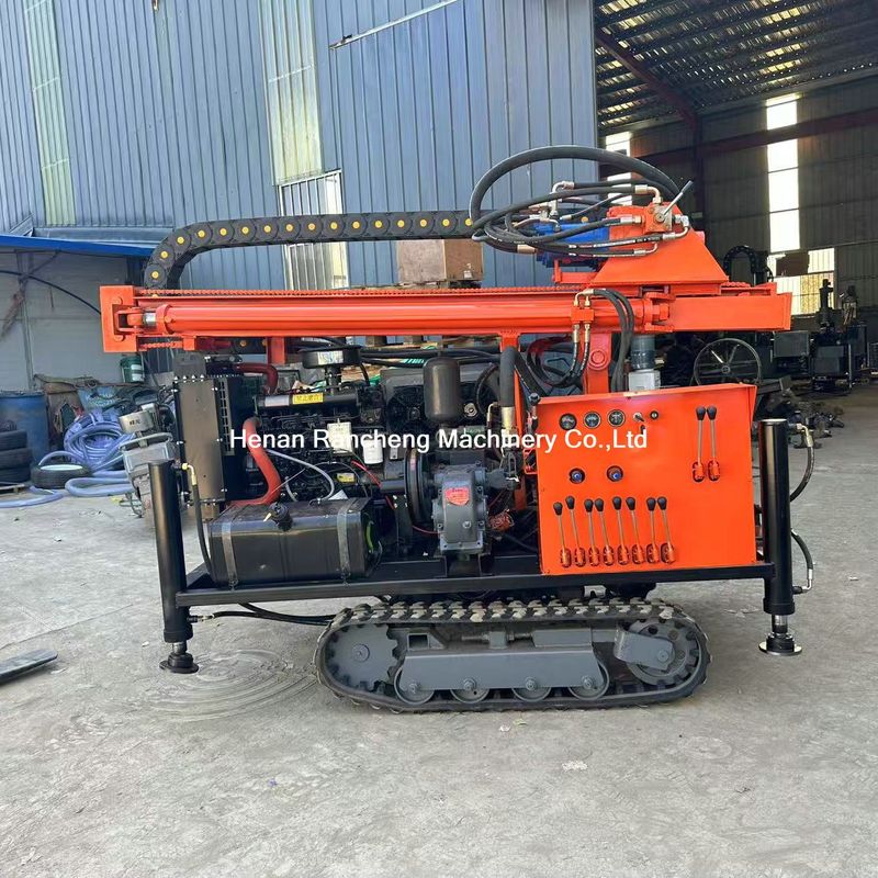 200m portable crawler mounted small water well rock drilling rig multi-function water well drilling rig borehole machine