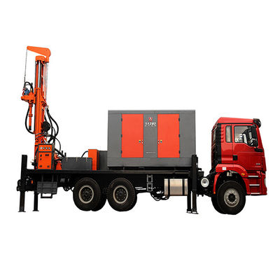 รถบรรทุกขุดบ่อน้ําลึก 200m รถบรรทุก 6x4 266HP รถบรรทุกเครื่องยนต์