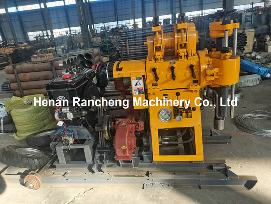 ความลึก 130m / 200m ไฮดรอลิก เครื่องเจาะรูเล็ก พร้อมเครื่องยนต์ดีเซล 22HP