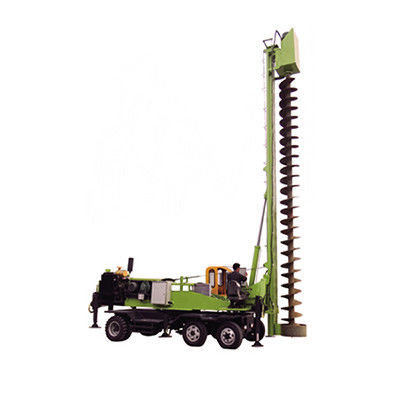6 - 10m ความลึกของหลุมการพัง Auger เครื่องเจาะหมุน 34KW พลังงานเครื่องยนต์ดีเซล