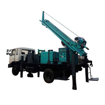 เครื่องเจาะบ่อน้ําที่ติดรถบรรทุกความลึก 280m เครื่องยนต์รถบรรทุกน้ําหนัก 210HP