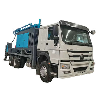 129HP เครื่องยนต์ดีเซล เครื่องเจาะบ่อน้ํา เครื่องเจาะ 450m ความลึกเจาะ 500mm Dia