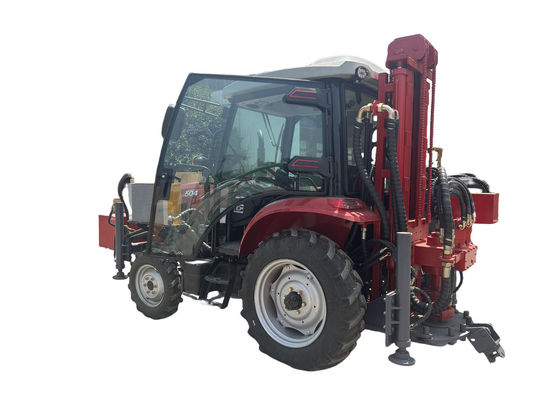 50HP 4X4 การขับเคลื่อนแทรกเตอร์ที่มีห้อง 260m ความลึกการเจาะ เครื่องเจาะบ่อน้ําไฮดรอลิก เครื่องเจาะบ่อน้ํา