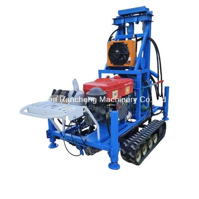 ความลึก 150m กว้าง 450mm ยาง Crawler ติดตั้งเครื่องเจาะน้ํา Wirh ประสิทธิภาพสูง