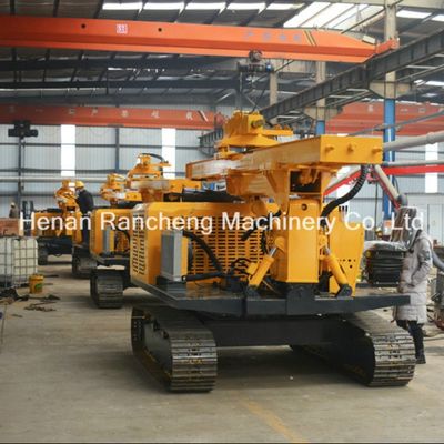 20-100m ความลึก Crawler ไฮดรอลิก ด้านดวงอาทิตย์พูล Driver ทั้ง Rotary และ Hammer การเจาะ