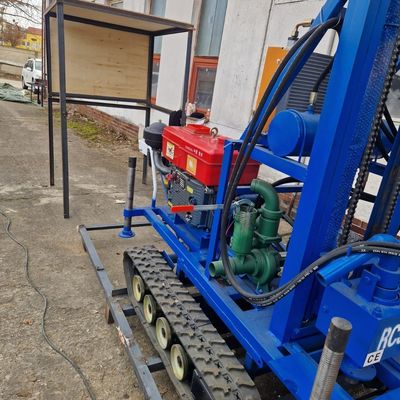 เครื่องเจาะบ่อน้ําพกพา 160m ขับโดยเครื่องยนต์ 35HP