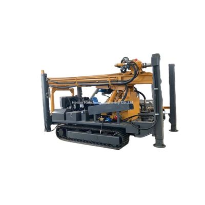 ความลึกของไฮดรอลิกออฟทริกเกอร์ 400m การเจาะหินแข็ง ยาง crawler ช่องเจาะน้ํา