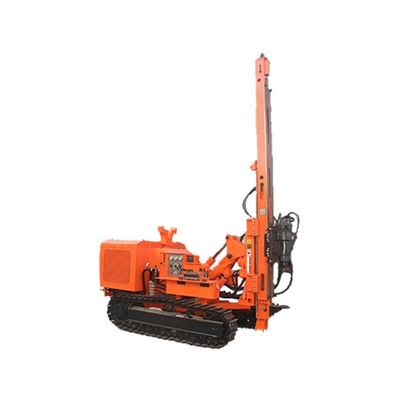 84KW Crawler Mounted Solar Pile Driver 4 ซิลินเดอร์ 20 - 100m ความลึกในการเจาะ