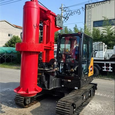 แท่นตอกเสาเข็มแบบหมุนไฮดรอลิกขนาดเล็ก RCQ-10C พร้อมเครื่องยนต์ดีเซล Kubota 36KW