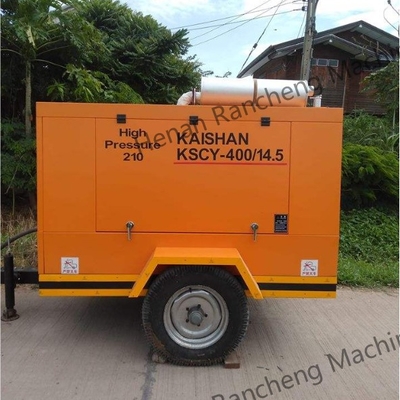 KSCY-400/14.5K 400cfm ไดเซล เครื่องปรับอากาศสกรูพกพา ด้วยเครื่องยนต์ Cummins
